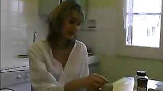 Amateur French couple in 3some anal fucking with Papy Voyeur