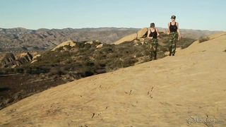Blonde lesbian soldiers caught on - AJ Applegate,Alexis Fawx