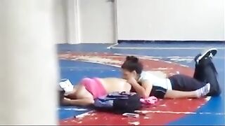 Lesbians caught playing