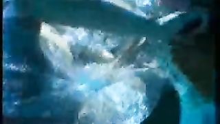 Scuba Girls Try Their Toys In The Pool