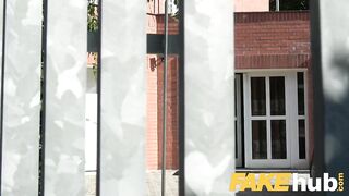 Public Agent Facial and hard public fucking for cheating American babe