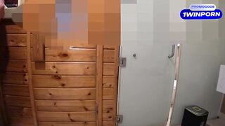 SAUNA ADVENTURE 3: Horny milf caught me fucking a stranger and wanted my cum too
