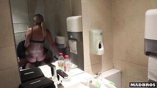 Ukrainian Cleaning Lady Caught Stealing and Pounded Hard in the Toilet!!!