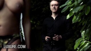 Anissa Kate and Claire Castel dominated by two men