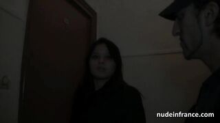Amateur busty french babe banged hard in threeway