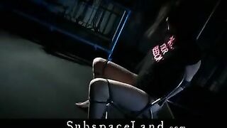 Big boobs slave dildo penetrated and than hot waxed on pussy