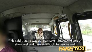 FakeTaxi - Innocent red head gets taxi scamed