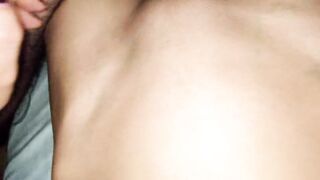 tight pussy and hairy cock cums on skinny russian 18 year old girl's belly