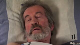 Young nurse cures old man with carnal medicin