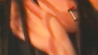 pvc and latex two females strapon