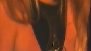 pvc and latex two females strapon