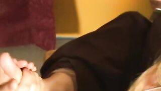 Office girls worship Bossy Dina feets