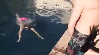 Kristanna Loken - topless girls kissing in pool