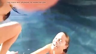 Kristanna Loken - topless girls kissing in pool