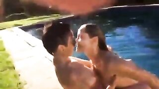 Kristanna Loken - topless girls kissing in pool