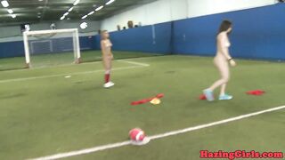 Athletic coeds eat pussy after playing sports
