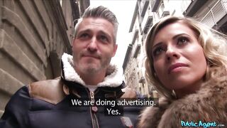 Public Agent very sexy wife and milf has indecent proposal in front of her husband