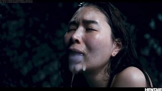 Sexy Asian Girl Gets Eaten By Monster In Abandoned Warehouse And Ends Up Filled With Cum Cumflation
