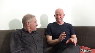 Hot and sexy 19yo fucked hard by 2 grandpas in the same time