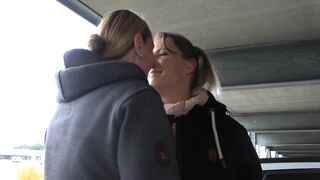 Parking garage escalation! This tail is ours! Thank you for your help in any way!