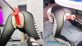 Big Anal Barbarian Dildo Fucking Machine with Essex Girl Lisa
