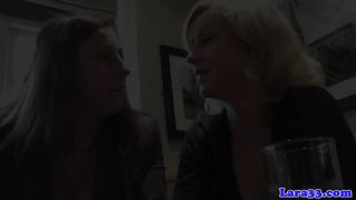 British mature nurse sharing cock in trio