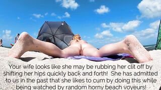 My Friend Mrs Kiss Is An Exhibitionist Wife That Likes To Tease Nude Beach Voyeurs In Public!
