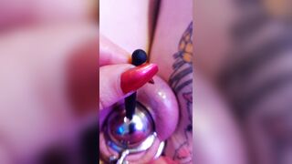 Chastity Femboy Pussy! Big Cock made into Tiny Pussy and Penetrated with Sounding Rod.