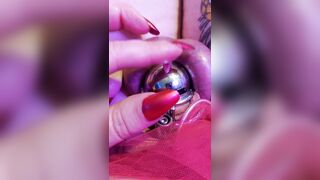 Chastity Femboy Pussy! Big Cock made into Tiny Pussy and Penetrated with Sounding Rod.