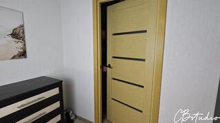 Stepson caught stepmom masturbating, she didn't mind continuing, provided didn't cum inside