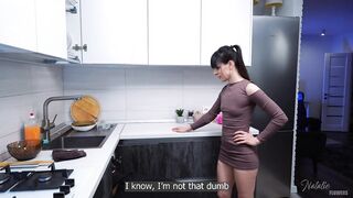Slutty Stepmom-Facesitting lessons.Stepson,help me in the kitchen