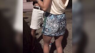 hot married blonde fucking two strangers in the parking lot after leaving the funk dance - cuckold b