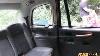 FakeTaxi - Big tits British hottie Victoria Summers sucks cock and enjoys fucking outdoors ending with huge facial cumshot