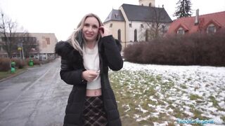 Public Agent Wife with a fabulous body cheat with a guy who has big dick