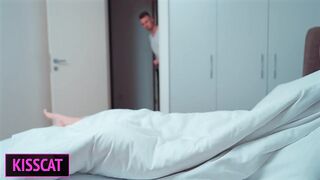 Please, dont cum inside step mom! Step son came to step mother's while step father at the shower