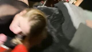 Wife sucks husbands cock while the neighbor fucks her SPLITROAST