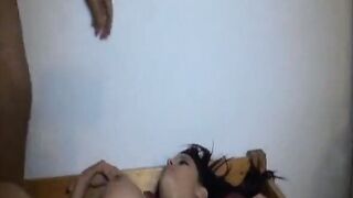 Top-class French vlogger babe gets fucked in a live threesome