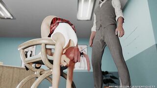 Indi and her master's special room - a caning short animation
