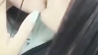 Passionate lesbian kissing