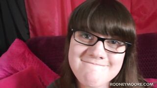 Chubby Nerdy Curvy PAWG Samantha, gets Anal and Facial, in Glasses, Big But