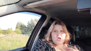 Cuckold husband gave his chubby wife to a border guard to fuck her ass and pussy hard and cum on her big tits