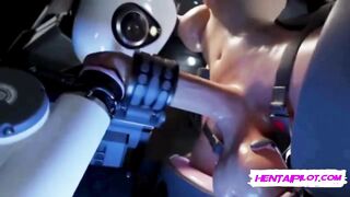 Robot Plays Sex Games With Horny Milf - 3D Animation Games