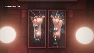 AI Robot Cum Machine Experimenting An Milking Brunette MILF - 3D Animation