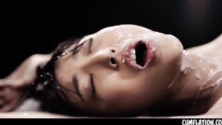 Complete Emiri Momota Cumflation - Asian Babe Taking Load After Load Of Cum Inside Her Pussy And Belly