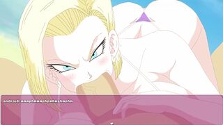 Android 18 slutty sex with Trunks using wet deep pussy dragon ball xxx - android quest for the ball