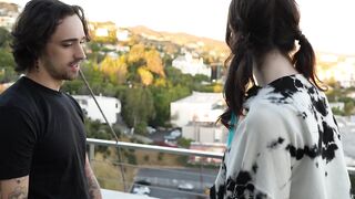 Petite Emo Slut Knocked On the Wrong Door.. Lost T-girl Gets Fucked Silly