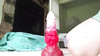 Celebrating 3 Million Views With Huge Bad Dragon & Multiple Creampies