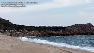 REAL AMATEUR - I fuck my best friend on a public beach and creampie her pussy