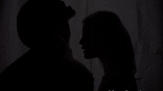 Busty blonde lesbian gagged before tribbing 