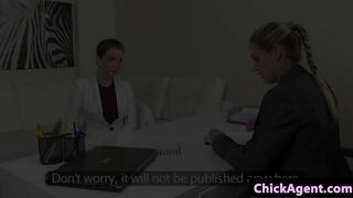 Sappho female agent pussylicked by euro babe